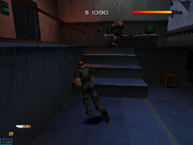 In-game screen of the game Fighting Force 2 on Sony Playstation