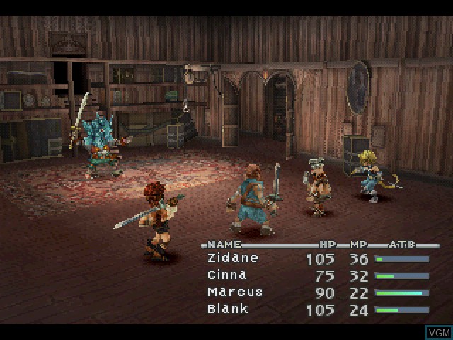 In-game screen of the game Final Fantasy IX on Sony Playstation