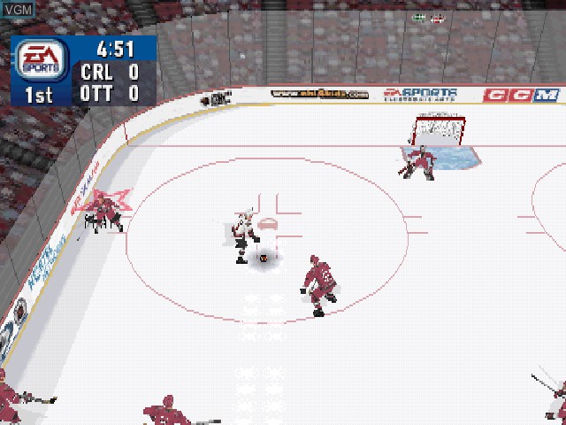 In-game screen of the game NHL 2000 on Sony Playstation