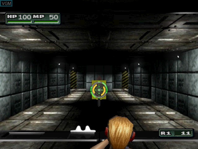 In-game screen of the game Parasite Eve II on Sony Playstation