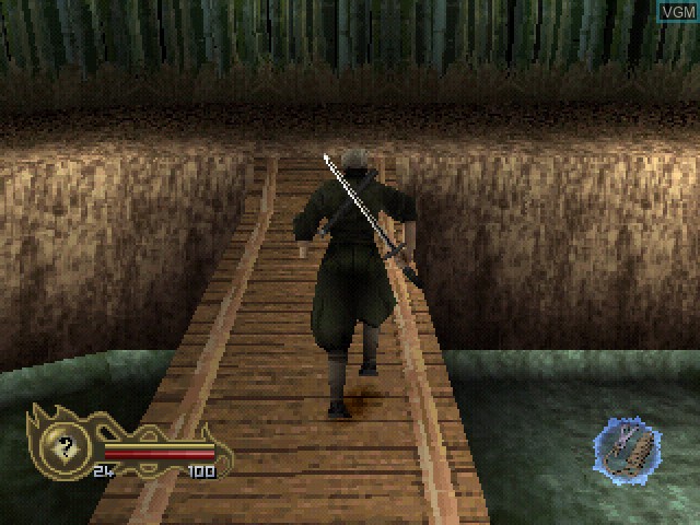 In-game screen of the game Tenchu 2 - Birth of the Stealth Assassins on Sony Playstation