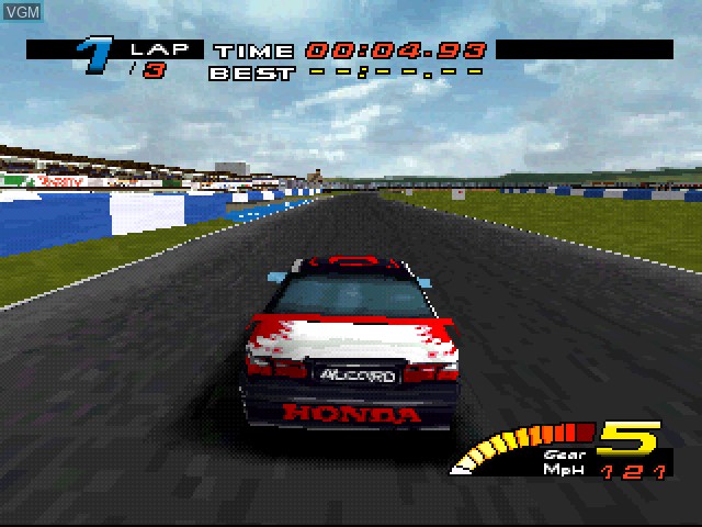 In-game screen of the game TOCA Touring Car Championship on Sony Playstation
