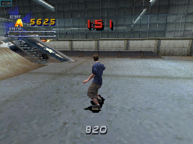 In-game screen of the game Tony Hawk's Pro Skater 2 on Sony Playstation