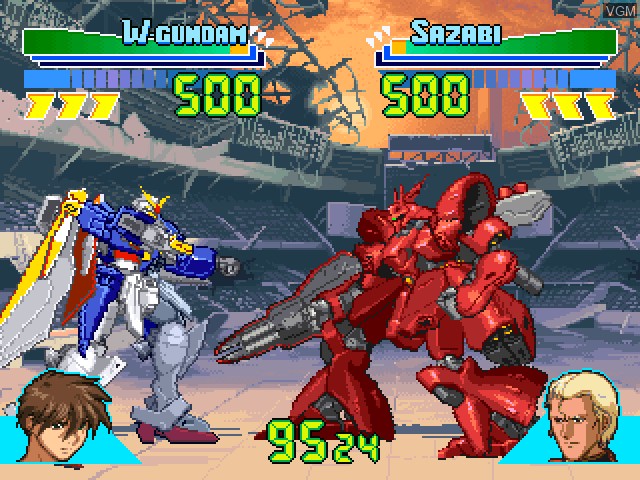 In-game screen of the game Gundam - Battle Assault on Sony Playstation