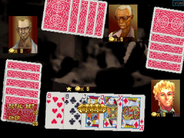 In-game screen of the game Card Games on Sony Playstation