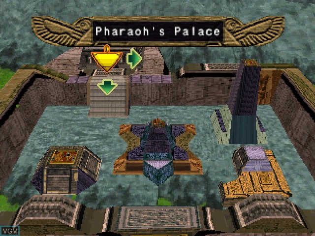 In-game screen of the game Yu-Gi-Oh! Forbidden Memories on Sony Playstation