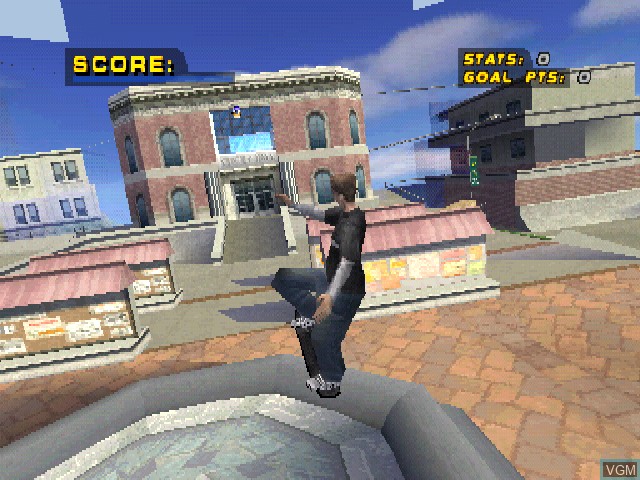 In-game screen of the game Tony Hawk's Pro Skater 4 on Sony Playstation