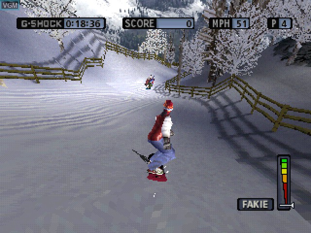 In-game screen of the game Cool Boarders 4 on Sony Playstation