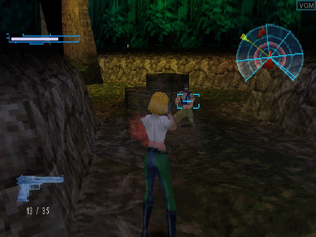In-game screen of the game Danger Girl on Sony Playstation