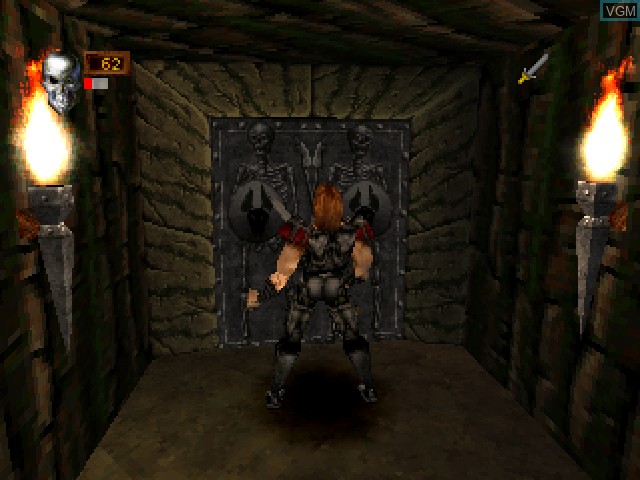 In-game screen of the game Deathtrap Dungeon on Sony Playstation