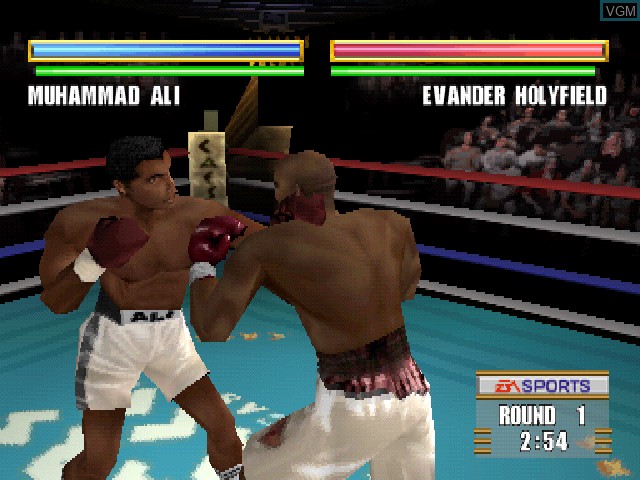 In-game screen of the game Box Champions 2000 on Sony Playstation