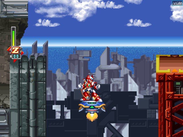 In-game screen of the game Mega Man X5 on Sony Playstation