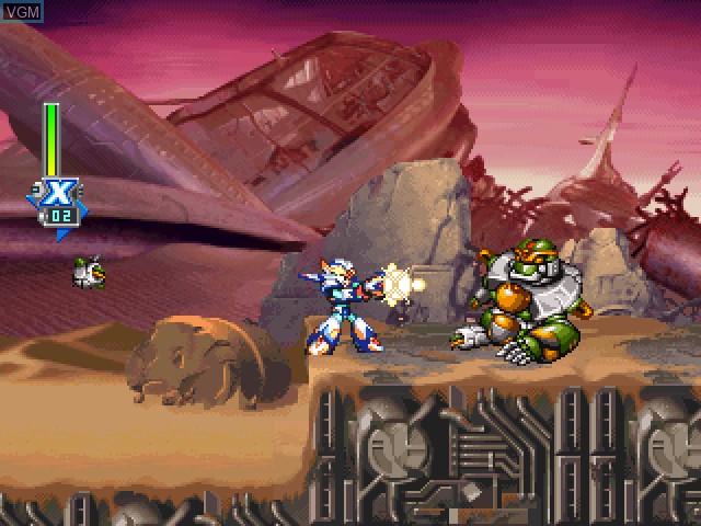 In-game screen of the game Mega Man X6 on Sony Playstation