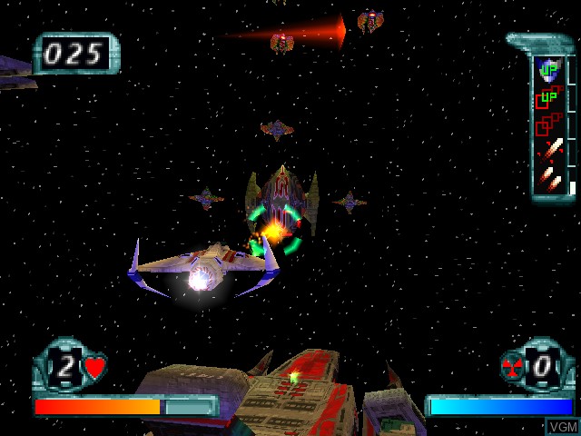 In-game screen of the game Space Debris on Sony Playstation
