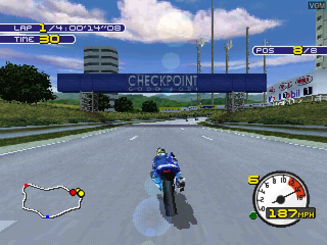 In-game screen of the game Moto Racer 2 on Sony Playstation
