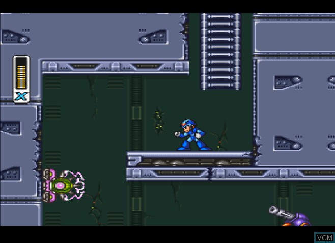 In-game screen of the game Mega Man X3 on Sony Playstation