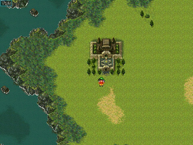 In-game screen of the game Suikoden on Sony Playstation