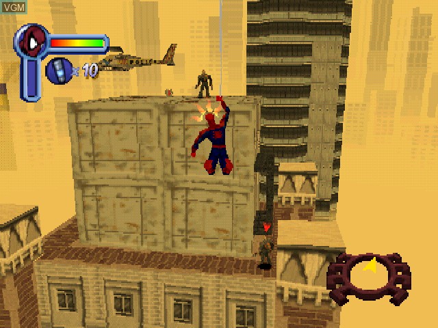 In-game screen of the game Spider-Man on Sony Playstation