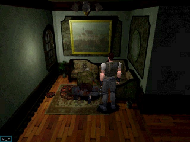 In-game screen of the game Resident Evil - Director's Cut on Sony Playstation