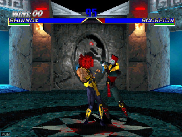 In-game screen of the game Mortal Kombat 4 on Sony Playstation