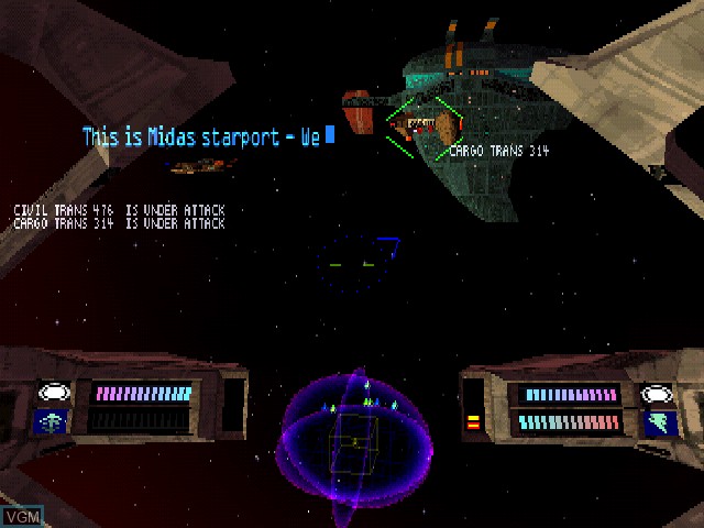In-game screen of the game Colony Wars on Sony Playstation