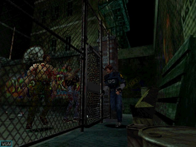 In-game screen of the game Resident Evil 2 on Sony Playstation