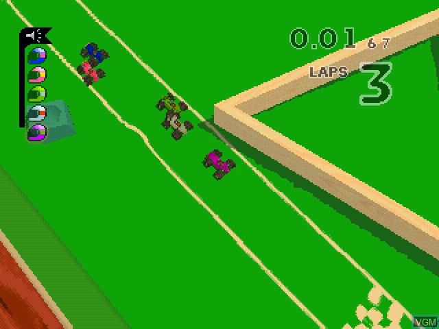 In-game screen of the game Micro Machines V3 on Sony Playstation