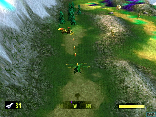 In-game screen of the game Army Men - Air Attack on Sony Playstation