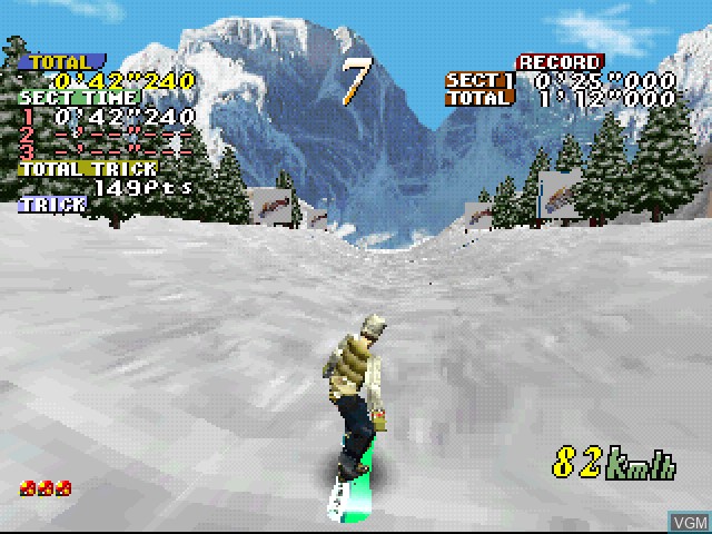 In-game screen of the game Cool Boarders on Sony Playstation