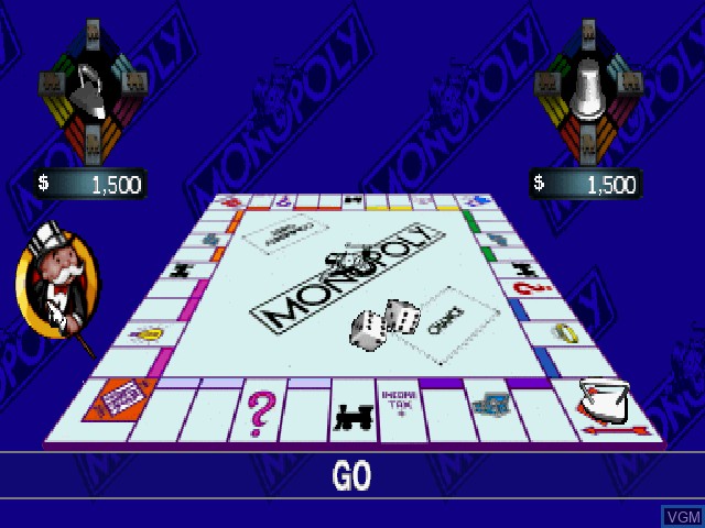In-game screen of the game Monopoly on Sony Playstation