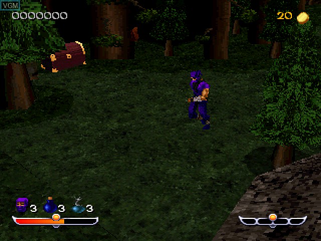 In-game screen of the game Ninja - Shadow of Darkness on Sony Playstation