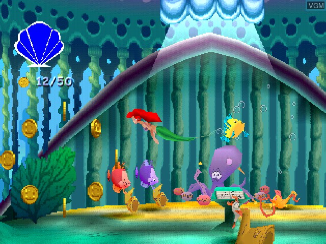 In-game screen of the game Little Mermaid II, The on Sony Playstation