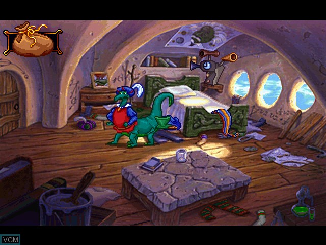 In-game screen of the game Blazing Dragons on Sony Playstation