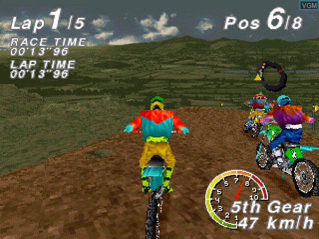 In-game screen of the game International Moto-X on Sony Playstation