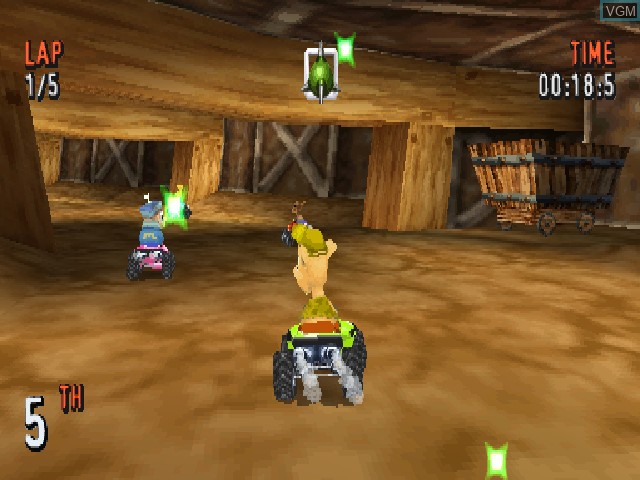 In-game screen of the game ATV Racers on Sony Playstation