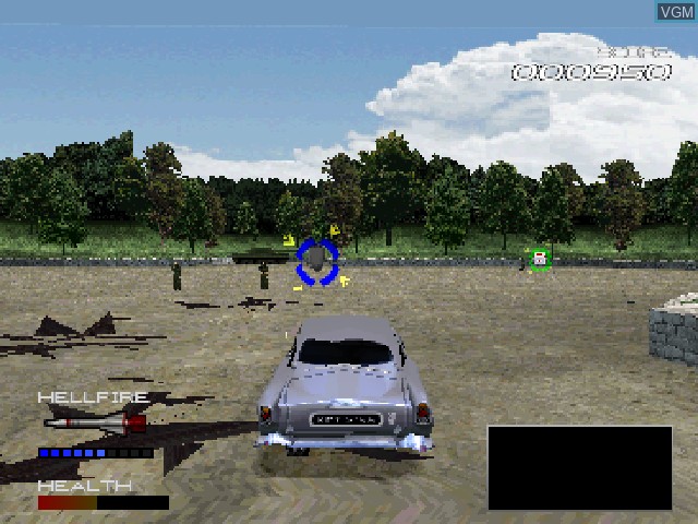 In-game screen of the game 007 Racing on Sony Playstation