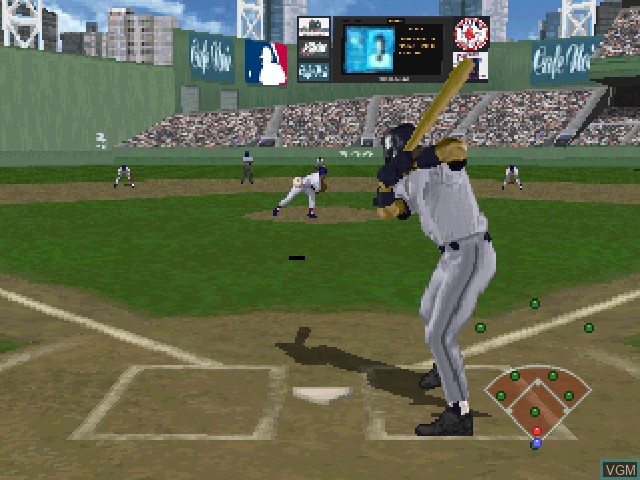In-game screen of the game All-Star Baseball '97 Featuring Frank Thomas on Sony Playstation