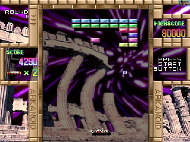 In-game screen of the game Arkanoid R 2000 on Sony Playstation