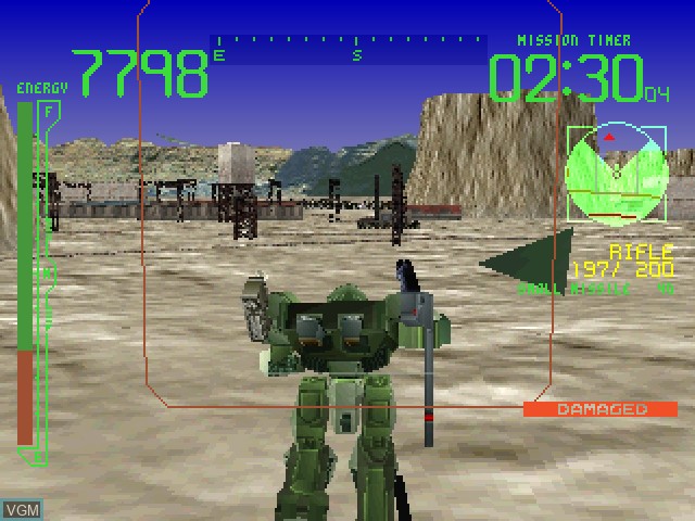 In-game screen of the game Armored Core - Project Phantasma on Sony Playstation