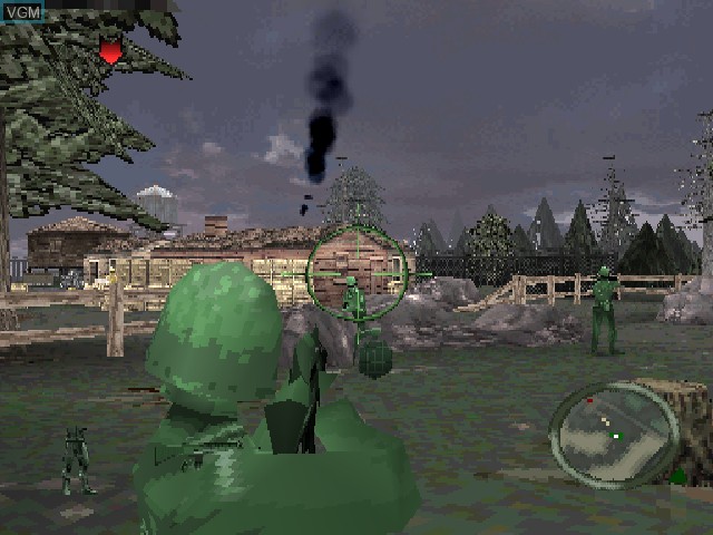 In-game screen of the game Army Men - Land, Sea, Air on Sony Playstation