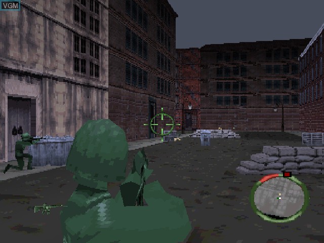 In-game screen of the game Army Men - Lock 'n' Load on Sony Playstation