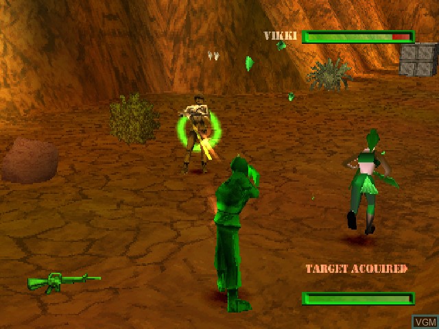 In-game screen of the game Army Men - Sarge's Heroes 2 on Sony Playstation