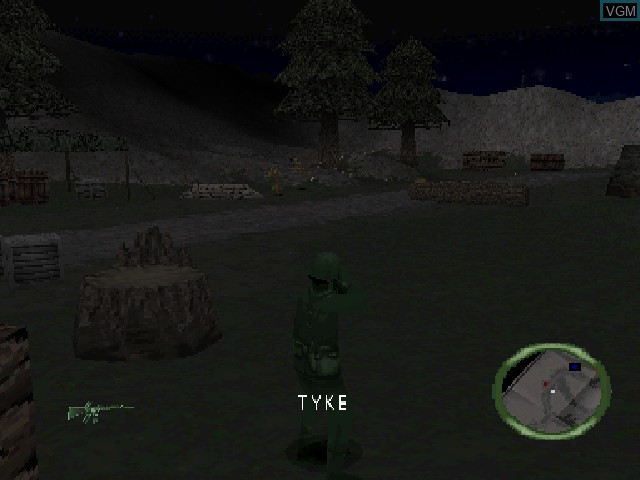In-game screen of the game Army Men - Team Assault on Sony Playstation