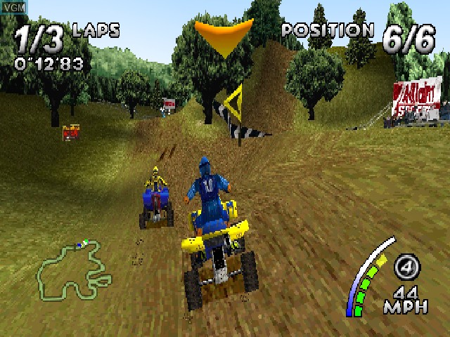 In-game screen of the game ATV - Quad Power Racing on Sony Playstation