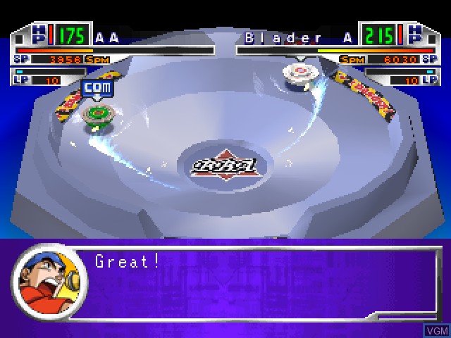 In-game screen of the game Beyblade - Let it Rip! on Sony Playstation