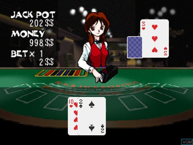 In-game screen of the game Black Jack vs. Matsuda Jun on Sony Playstation