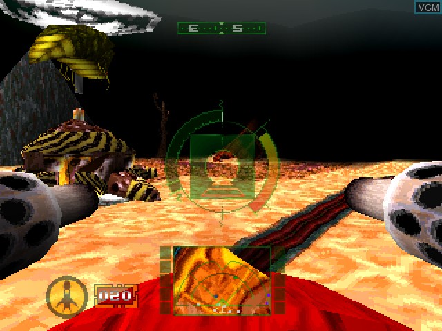 In-game screen of the game Blam! Machinehead on Sony Playstation