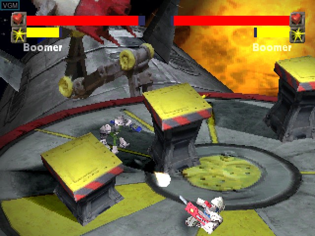 In-game screen of the game Boombots on Sony Playstation