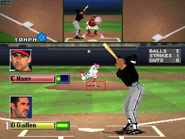 In-game screen of the game Bottom of the 9th - Major League Heroes on Sony Playstation