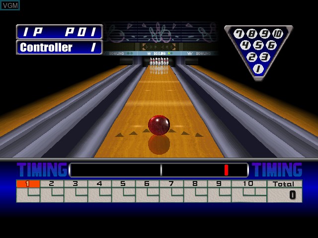 In-game screen of the game Bowling on Sony Playstation